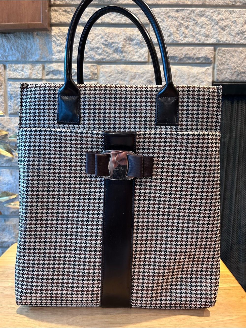 Valentino Rudy Houndstooth Tote